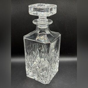 Galway Ireland Cut Crystal Decanter Bottle w/ Stopper, Whiskey Liquor Barware